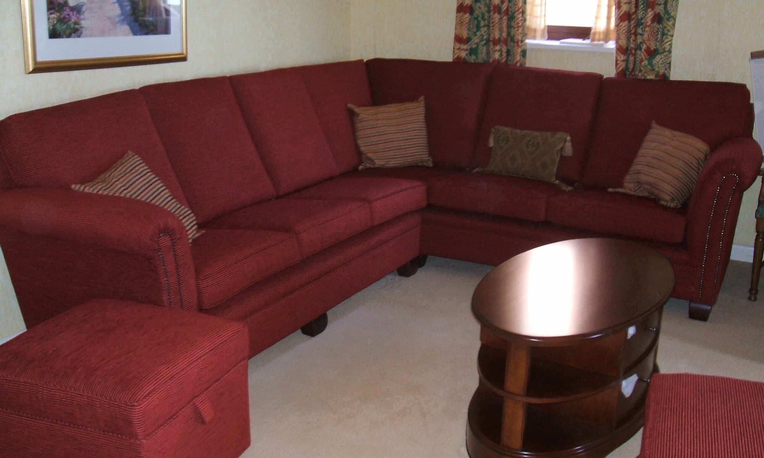 Red Corner Sofa Settee